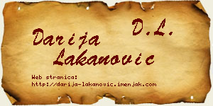 Darija Lakanović vizit kartica